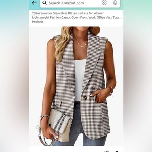 Summer Sleeveless Blazer Jackets